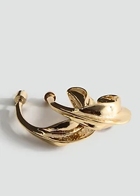 Embossed hoop earrings