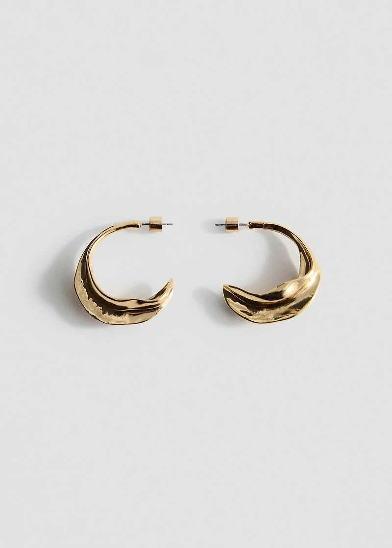 Embossed hoop earrings