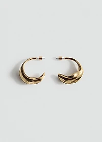 Embossed hoop earrings