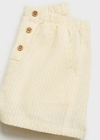 Striped textured shorts