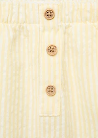 Striped textured shorts