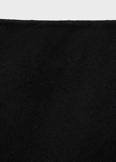 Linen-blend straight skirt