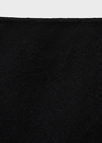 Linen-blend straight skirt