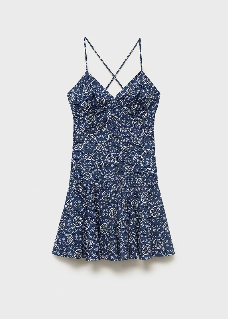 Printed draped dress