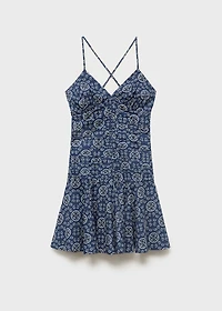 Printed draped dress