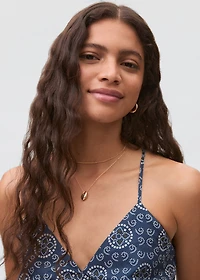 Printed draped dress