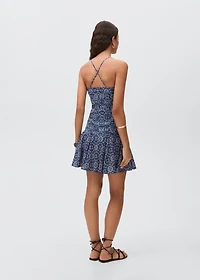 Printed draped dress