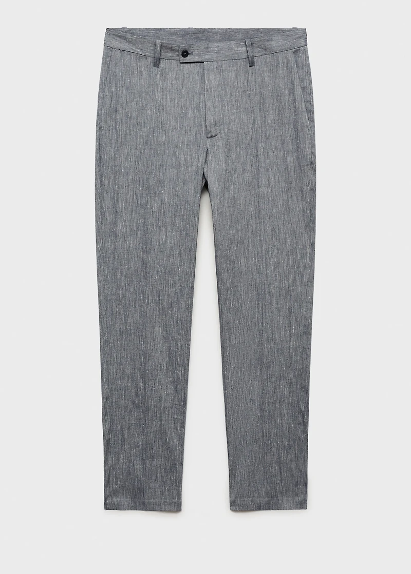 Slim fit linen pants