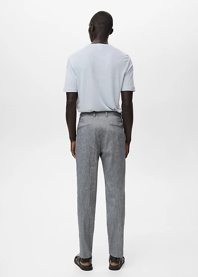 Slim fit linen pants