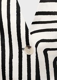 Geometric-print linen vest