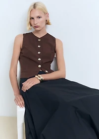 Suit vest with buttons