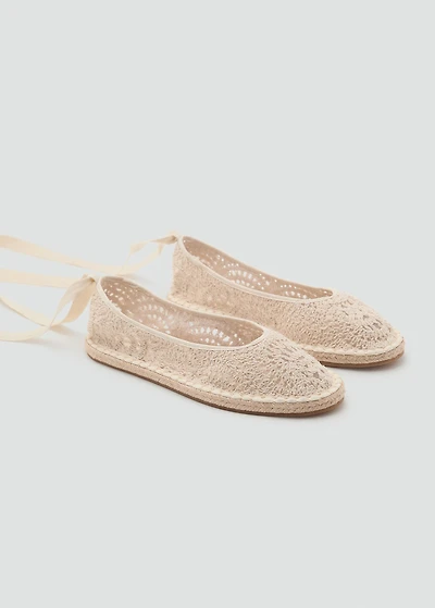 Crochet ballet flats