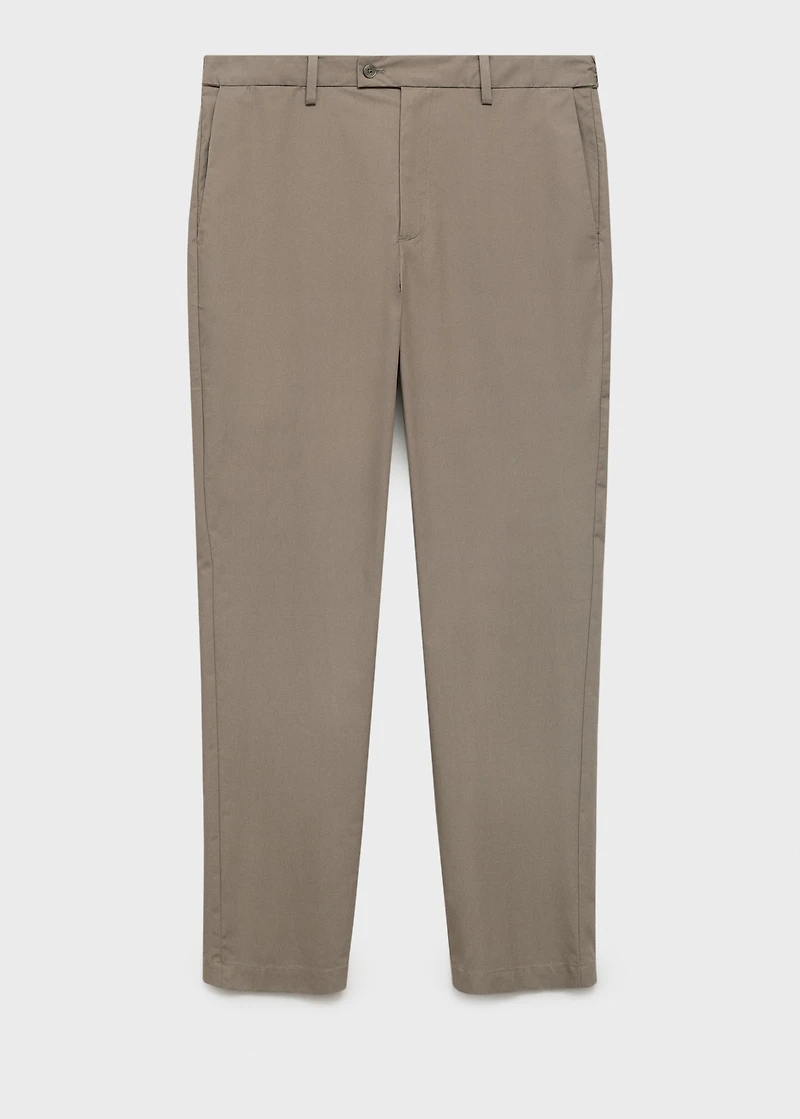 100% slim-fit cotton pants