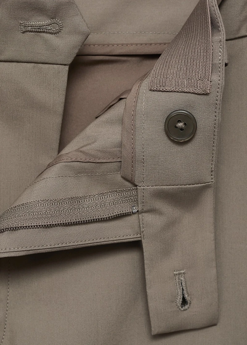 100% slim-fit cotton pants