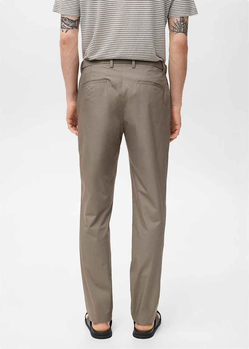 100% slim-fit cotton pants
