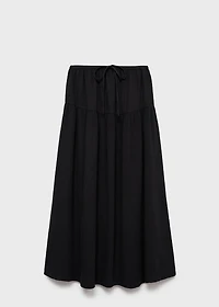 Cotton drawstring skirt