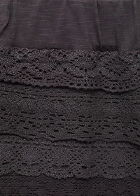 Crochet shorts with ruffles