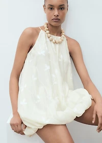 Balloon halter dress