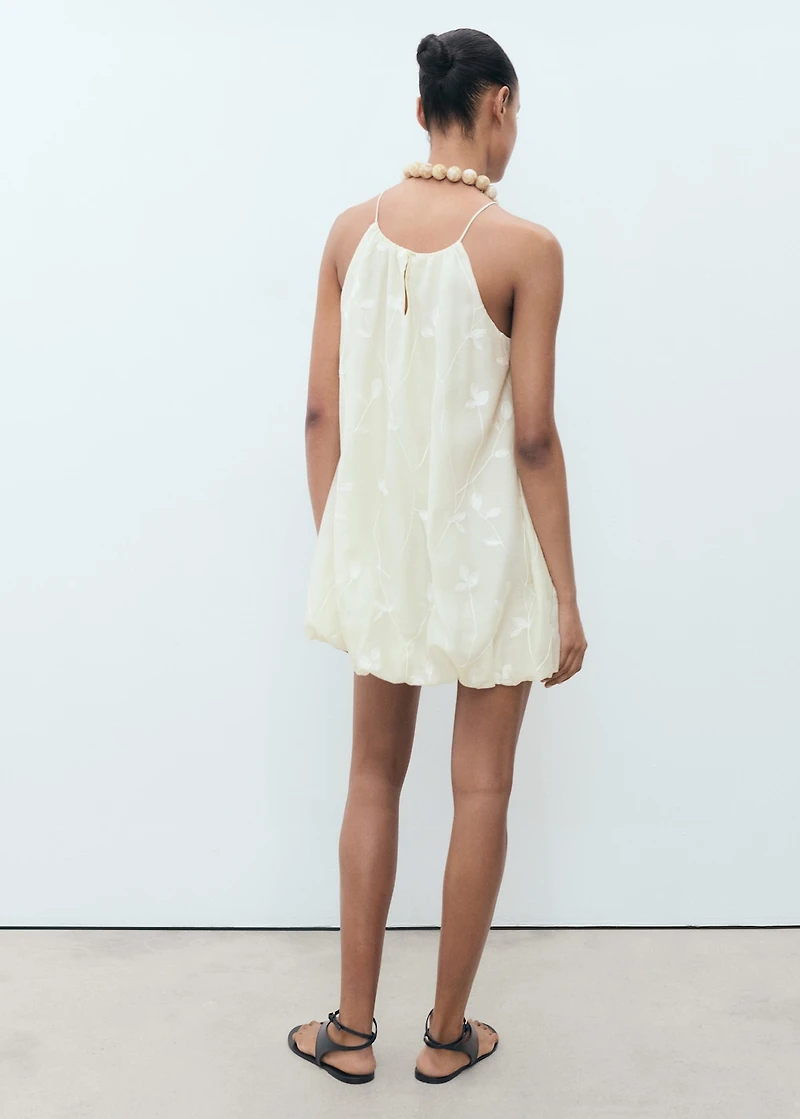 Balloon halter dress