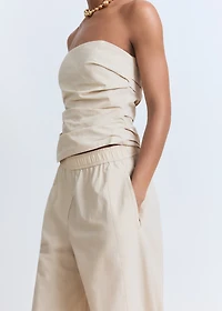 Cotton paperbag pants