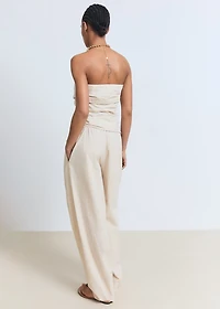 Cotton paperbag pants