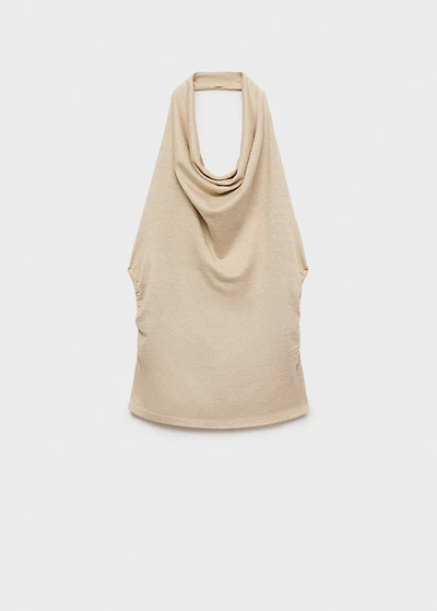 Lurex halter-neck top