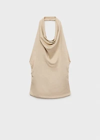 Lurex halter-neck top