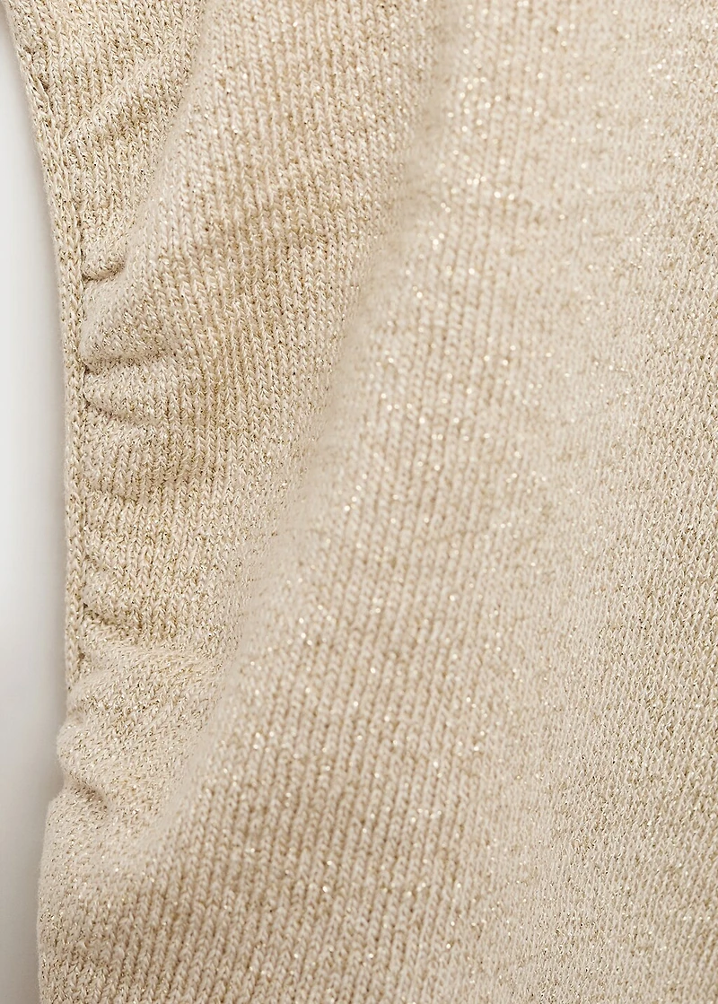 Lurex halter-neck top