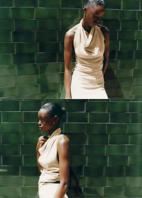 Lurex halter-neck top