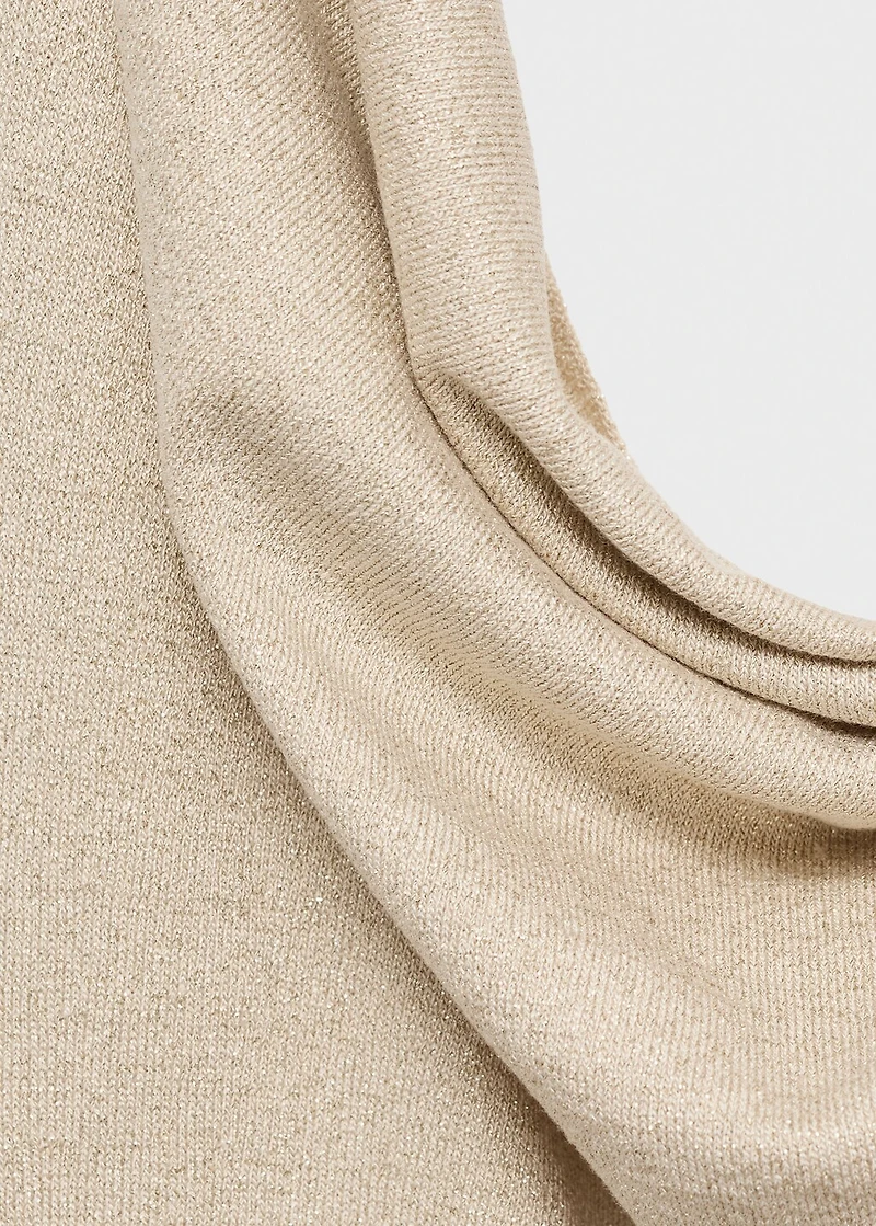 Lurex halter-neck top