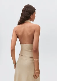 Lurex halter-neck top