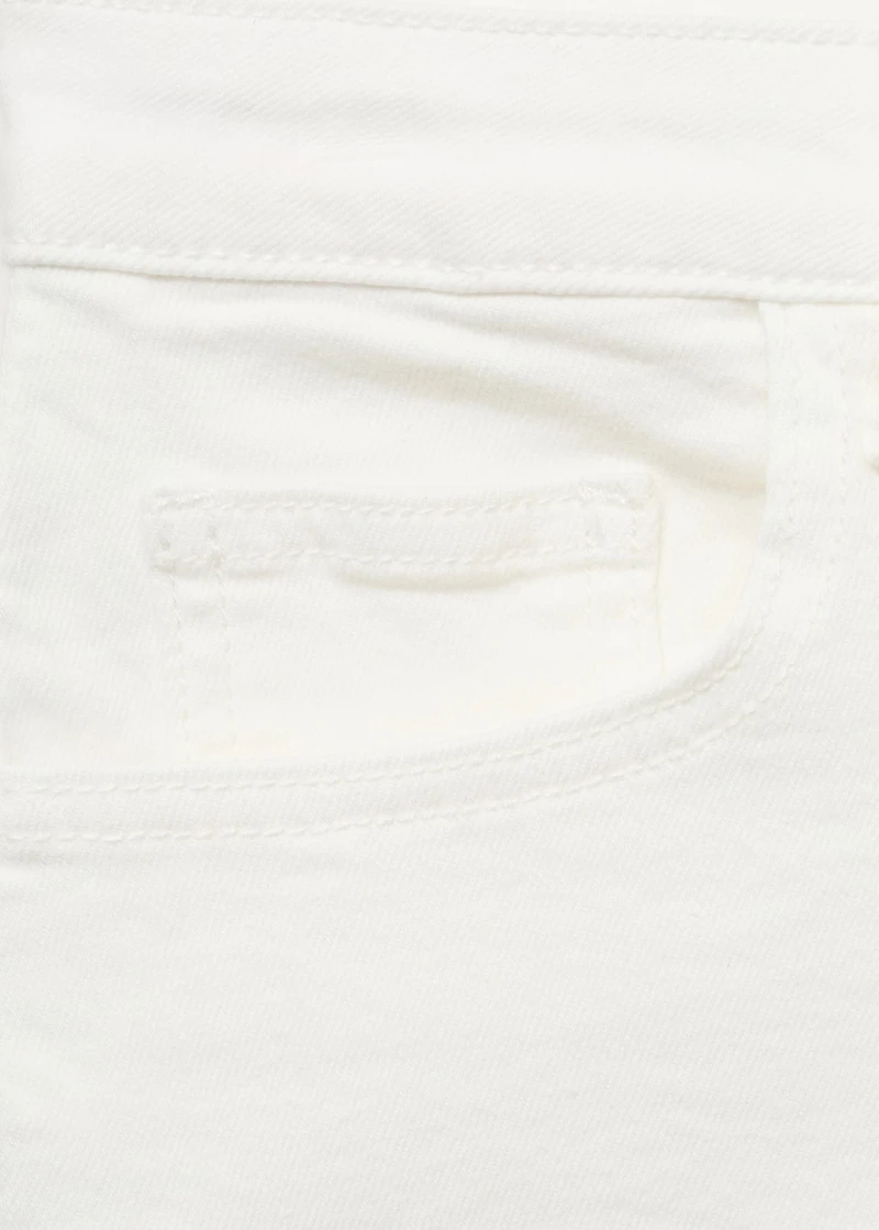 Frayed low-rise shorts