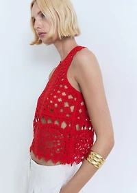 Crochet knitted top