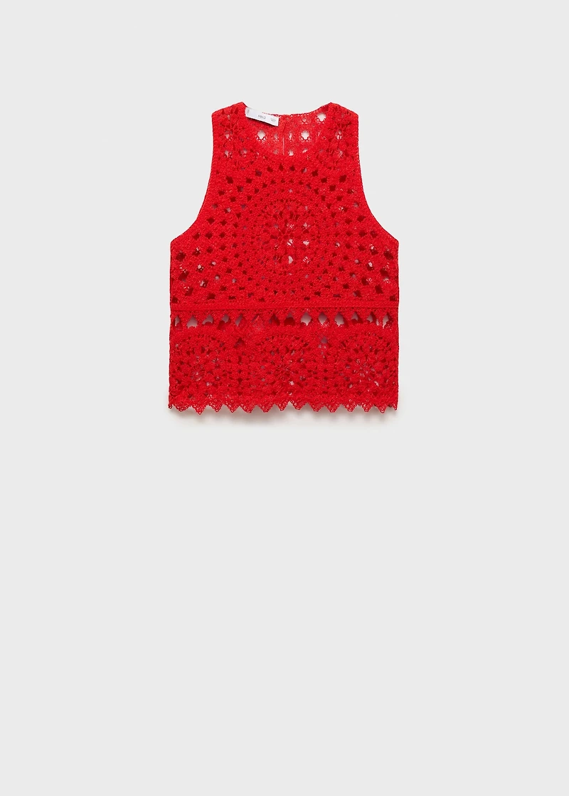 Crochet knitted top