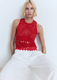 Crochet knitted top