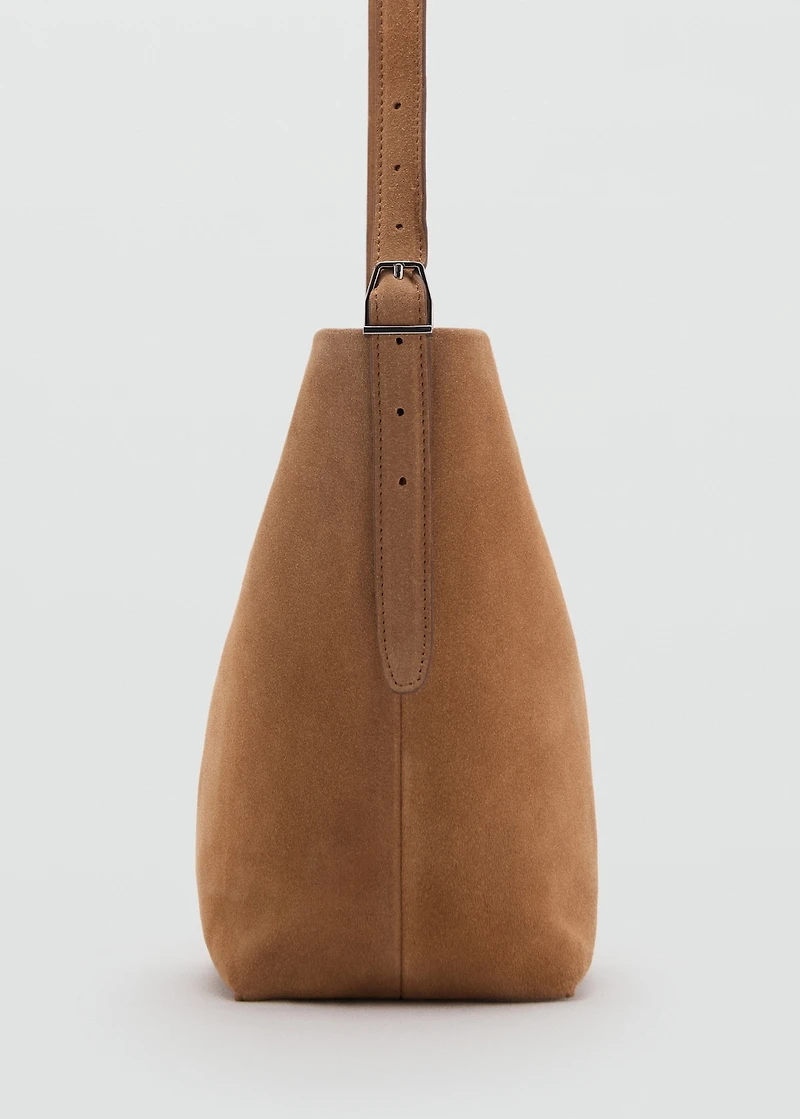 Leather bucket bag