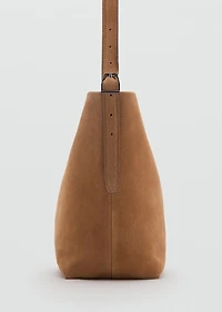 Leather bucket bag