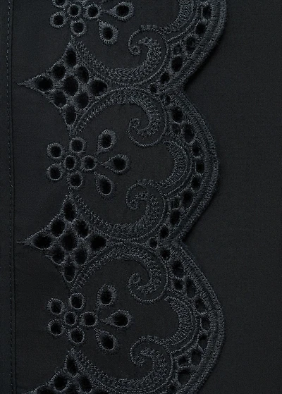 Embroidered cotton skirt