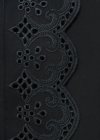 Embroidered cotton skirt