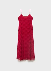 Floral-print chiffon dress