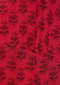 Floral-print chiffon dress