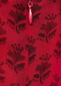 Floral-print chiffon dress