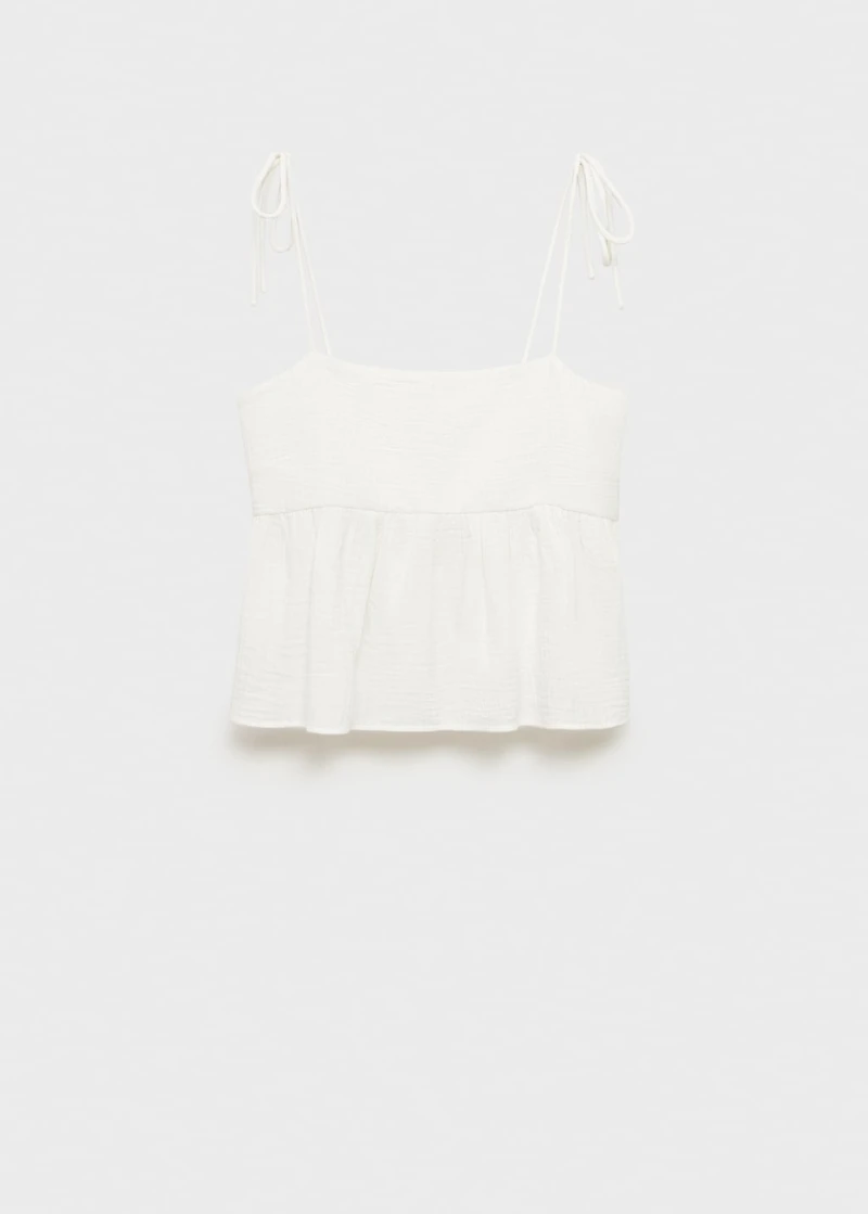 Cotton top with ruffles