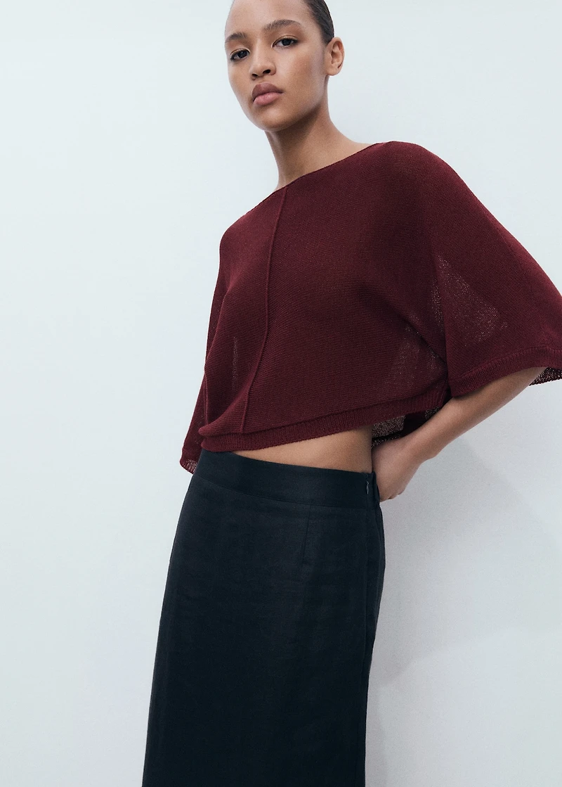 Oversized fine-knit sweater