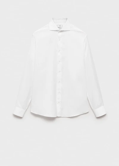 Slim-fit cotton suit shirt