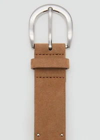 Suede belt with studs