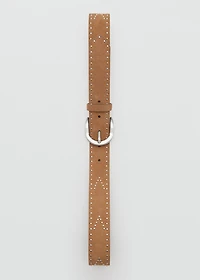 Suede belt with studs