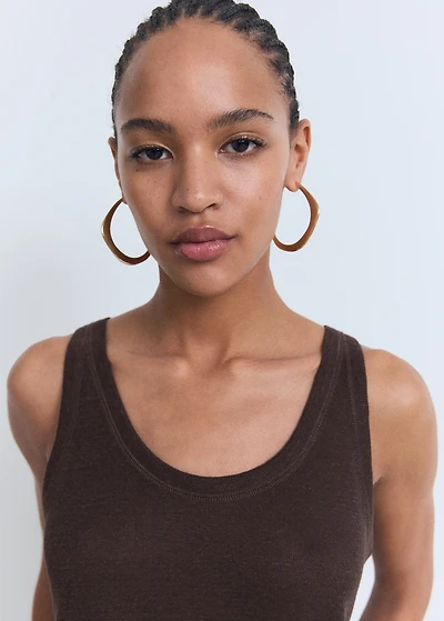 Linen top with sleeves