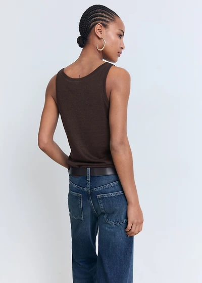 Linen top with sleeves