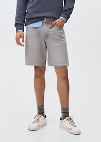Cotton denim shorts